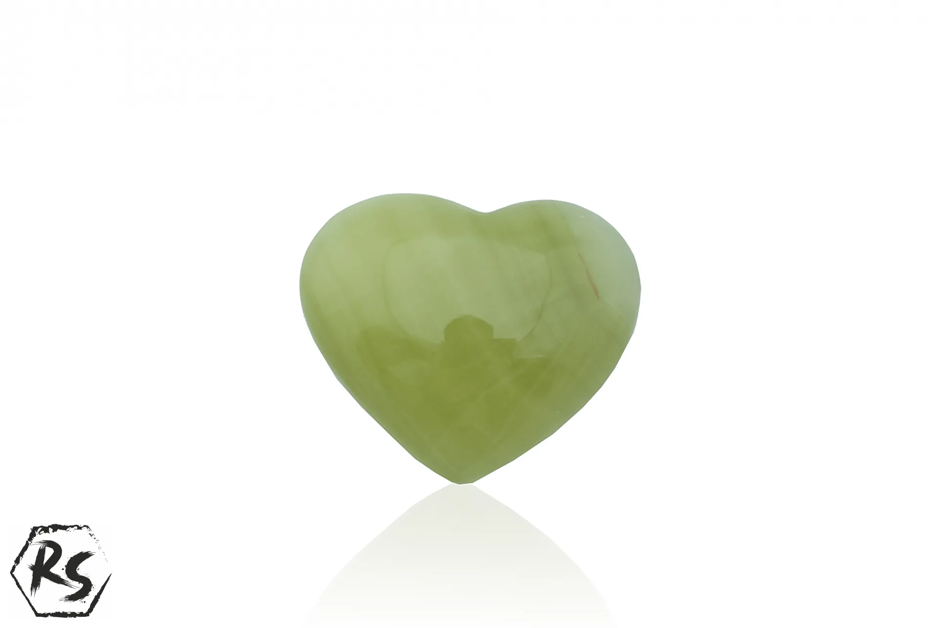 Сърце от мраморен оникс зелено 2