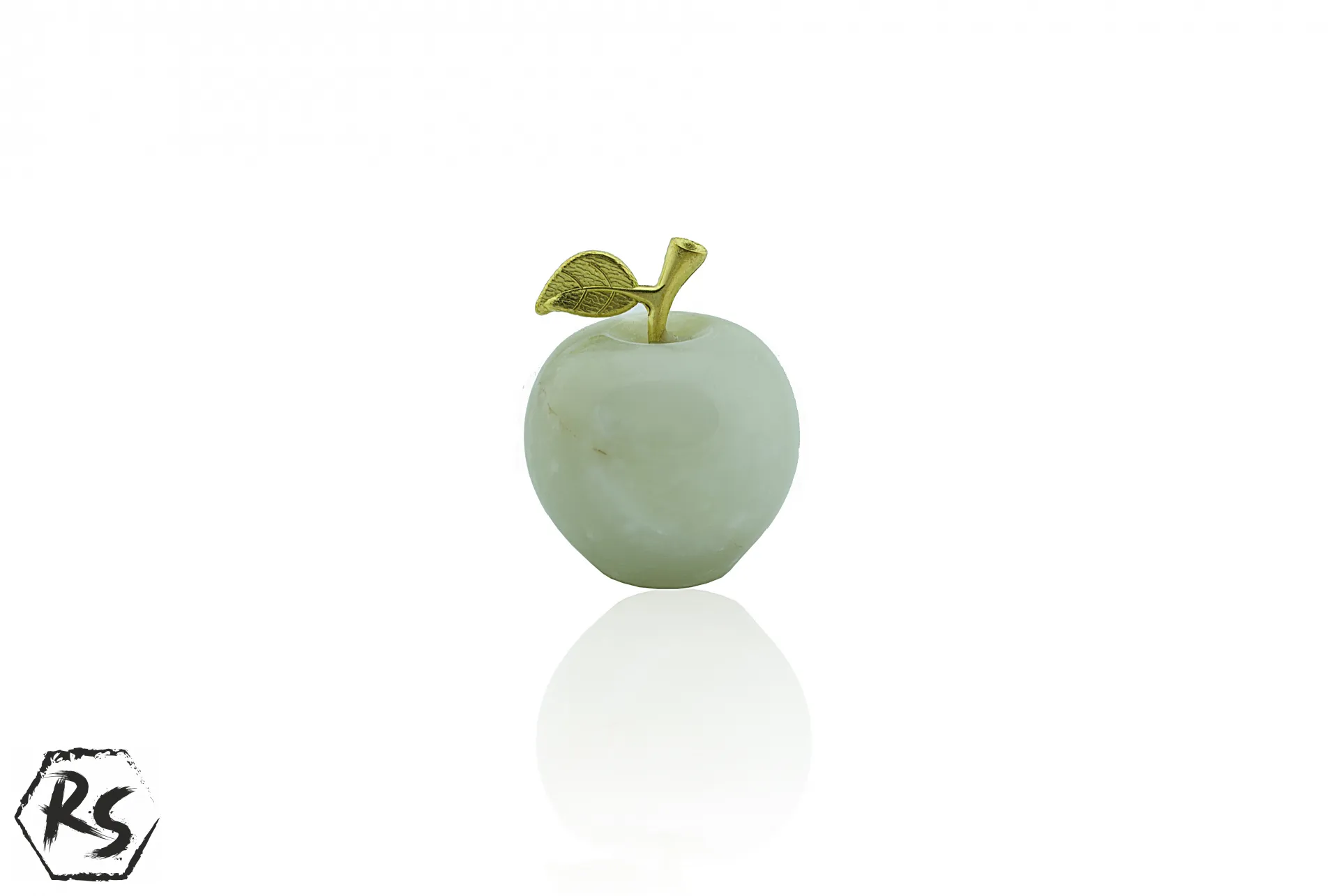 Малка фигура на ябълка от мраморен оникс за декорация 1