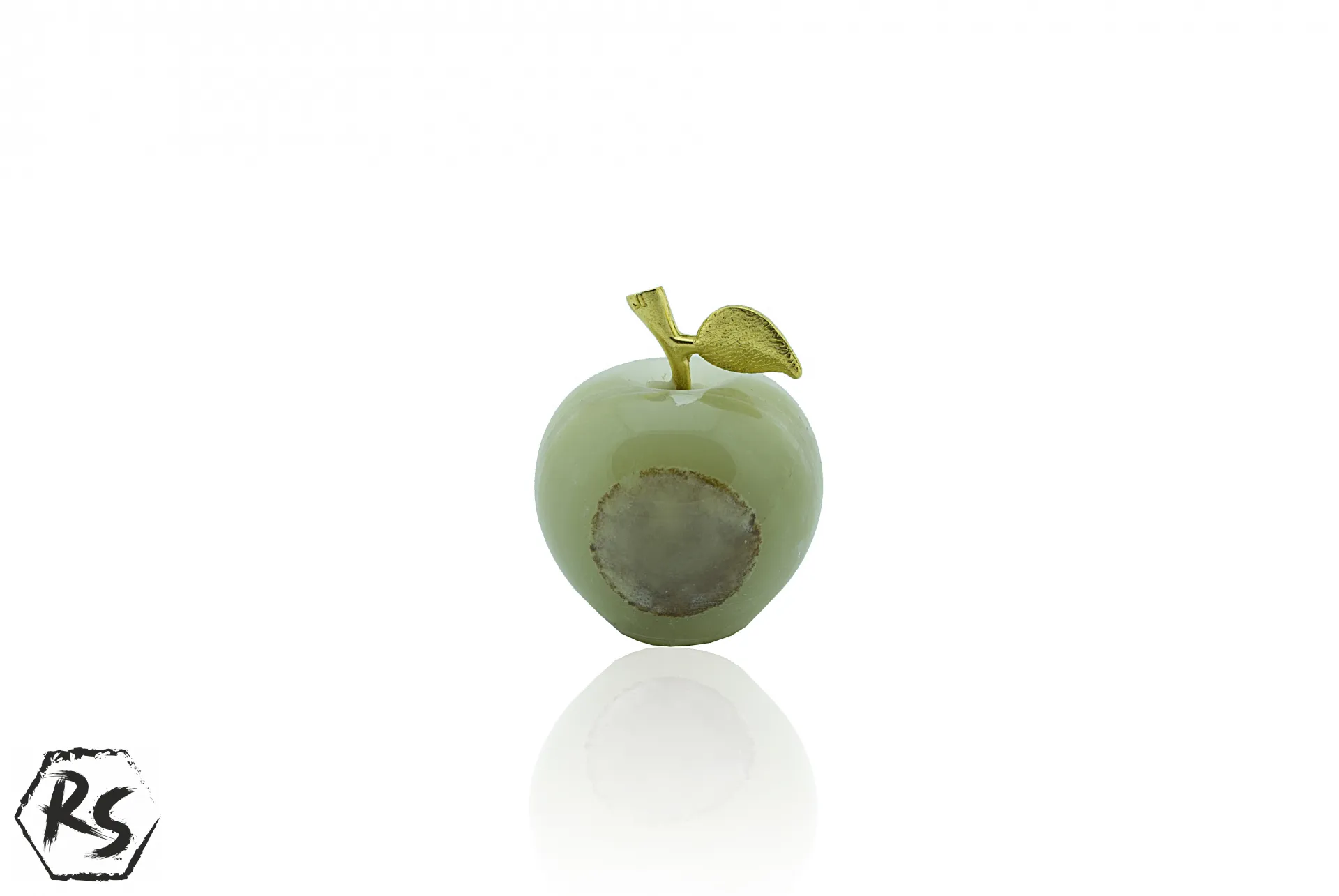Малка фигура на ябълка от мраморен оникс за декорация 2