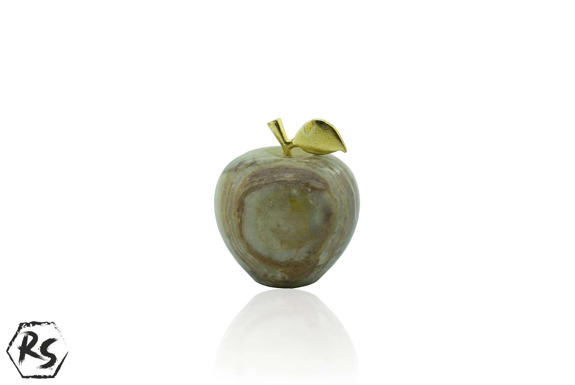 Фигура на ябълка от мраморен оникс 1