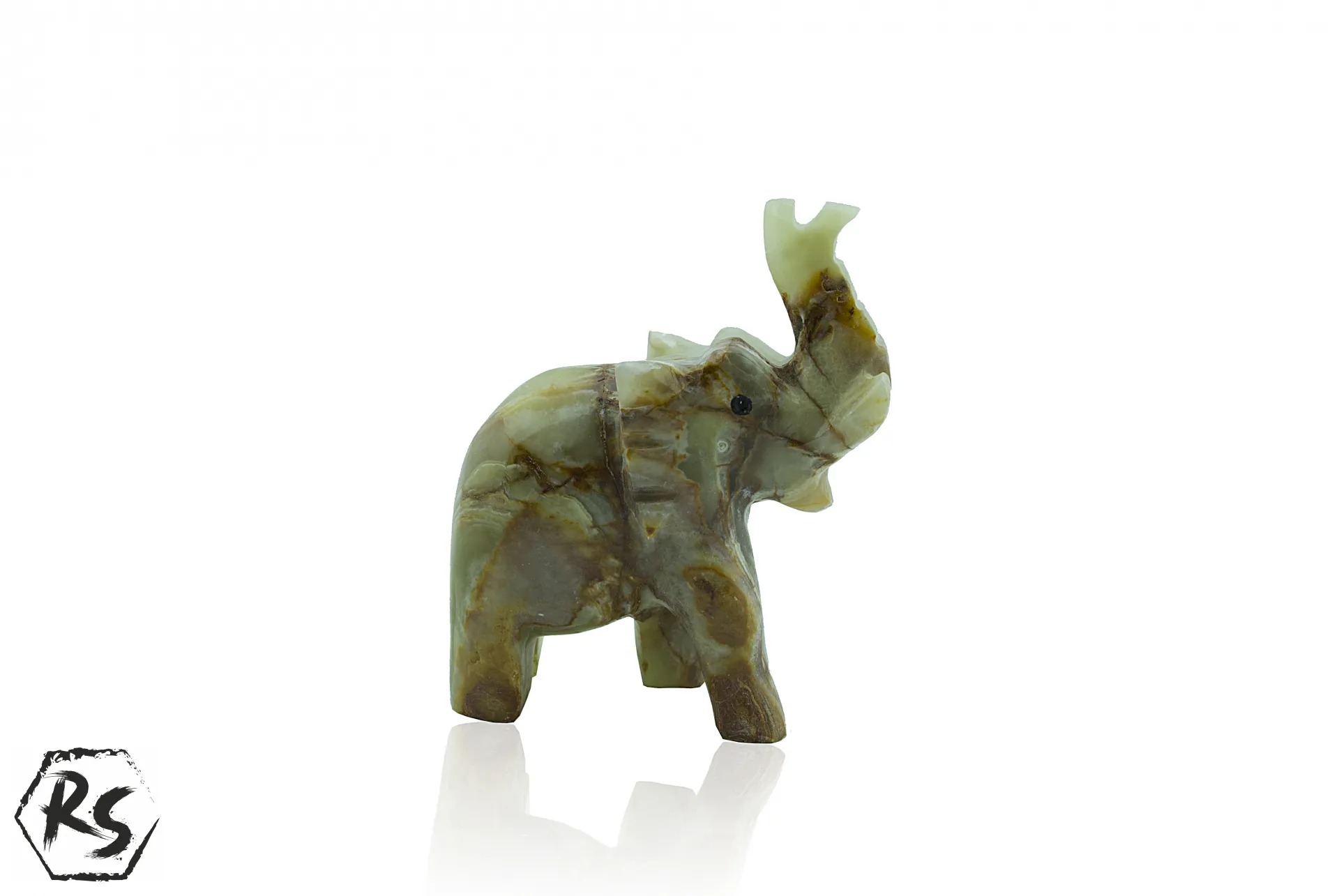 Декоративен слон от мраморен оникс 1