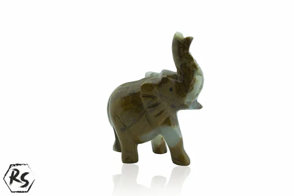 Фигура на слон от мраморен оникс 1