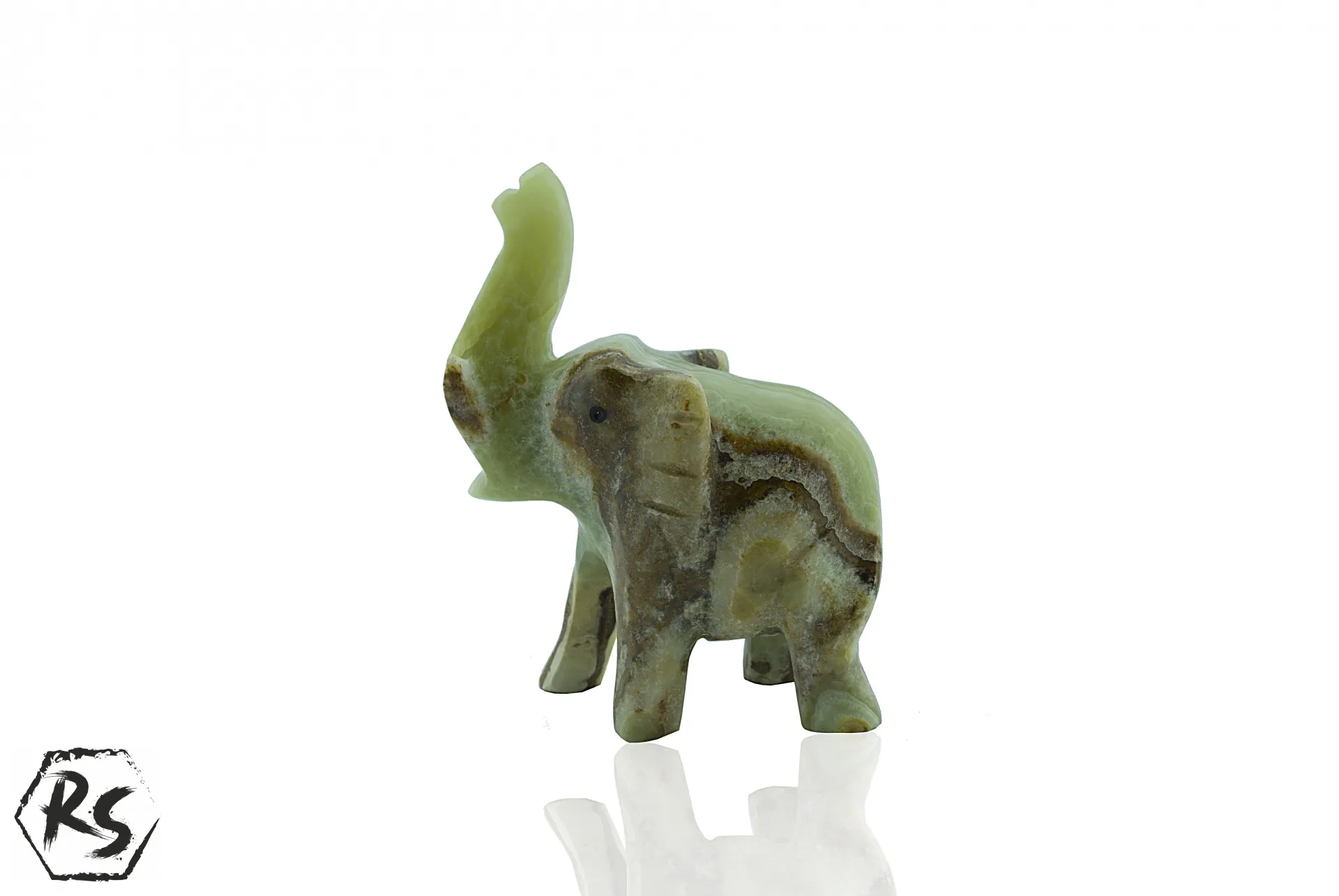 Слон от мраморен оникс за декорация  2