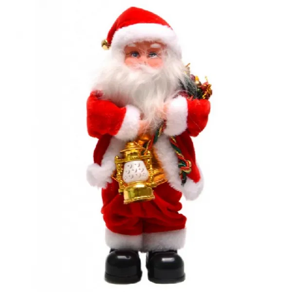  Танцуващ Дядо Коледа с фенер и камбанка в ръце  1