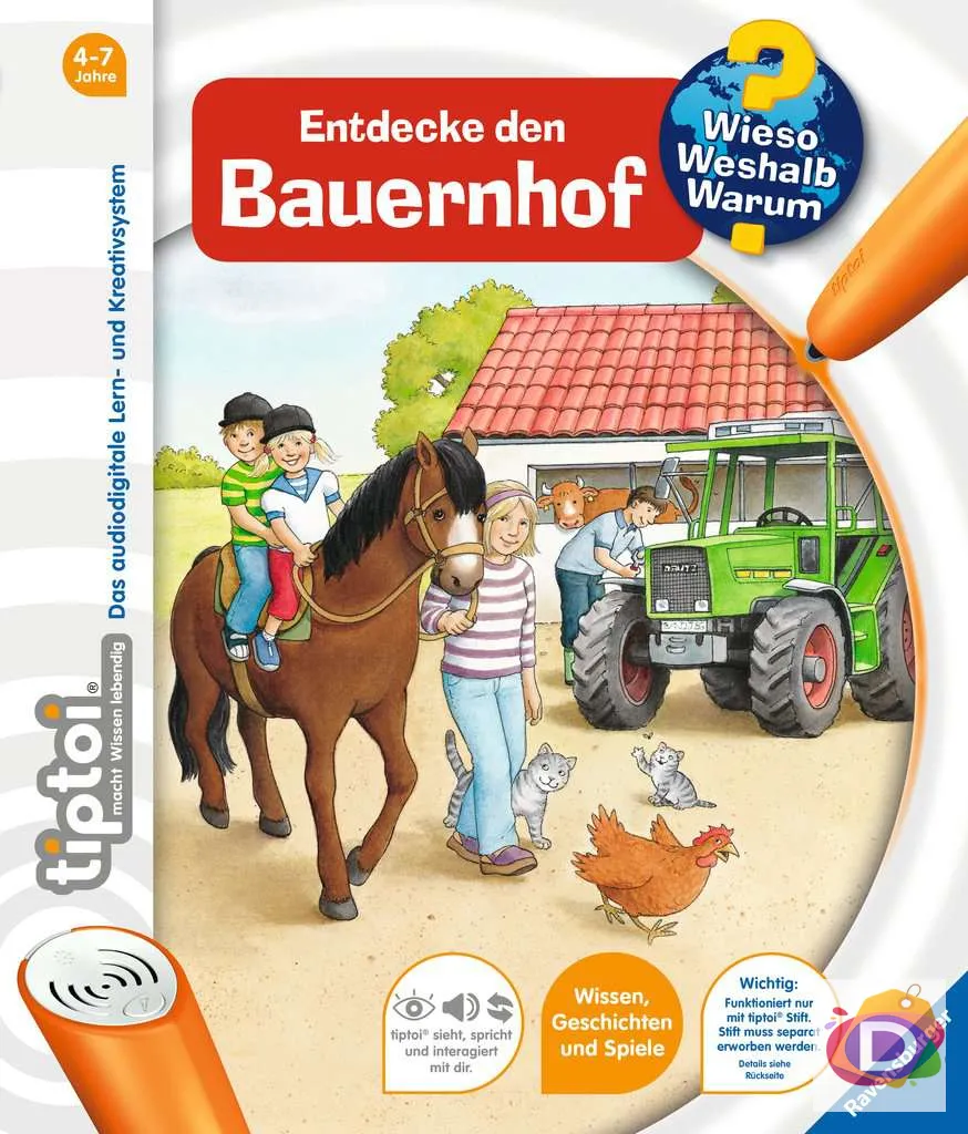 Ravensburger Комплект интерактивни книги Сезоните + Опознай фермата и писалка (на немски език) 4