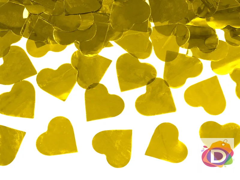 Парти конфети златни сърца, 60 см 2