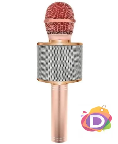 Безжичен микрофон за караоке, Bluetooth, розов - Код D799 3