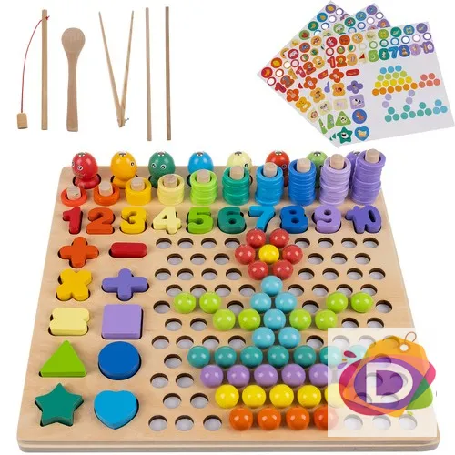Дървена образователна играчка с различни активности - Код D810 1