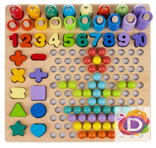 Дървена образователна играчка с различни активности - Код D810 2
