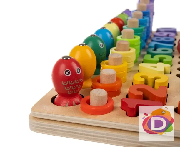 Дървена образователна играчка с различни активности - Код D810 4