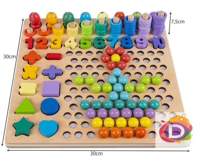 Дървена образователна играчка с различни активности - Код D810 8