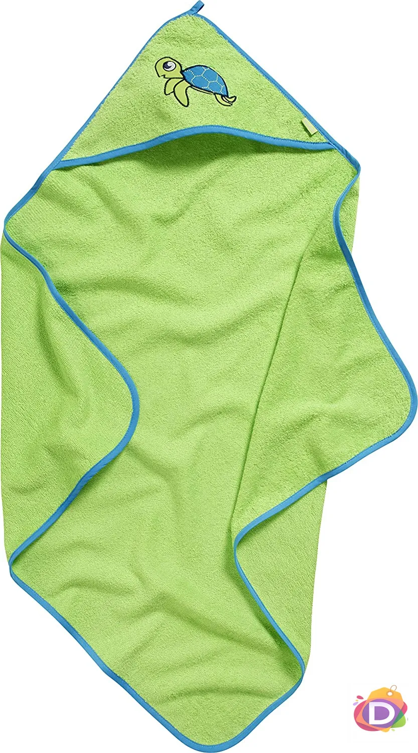 Комплект бебешка хавлиена кърпа с качулка и ръкавица за баня Playshoes Костенурка - Danysgame.com 2