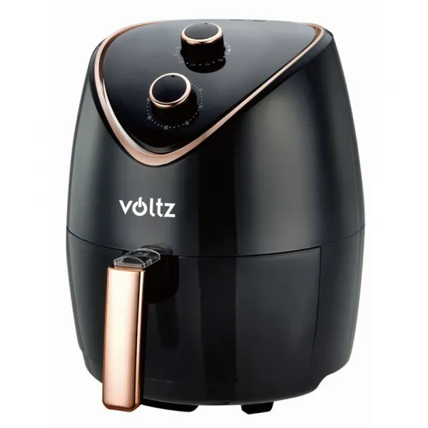 Фритюрник с горещ въздух Voltz V51980I, 1400W, 4.5 l, 80-200 C, Таймер, Черен/розово злато - Код G8447