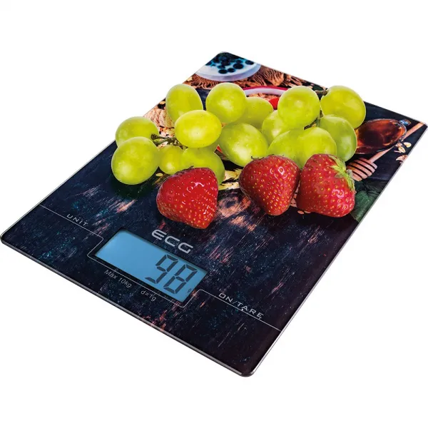 Кухненскa везна ECG KV 1021 Berries, 10 kg, Черен - Код G5383