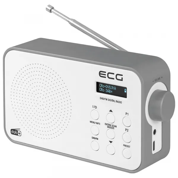 Радио ECG RD 110 DAB White, Опция за аларма, Бял - Код G5465