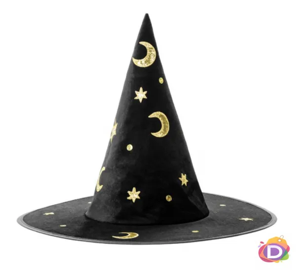 Вещерска шапка, черна със звезди Danysgame - Код D1014 1