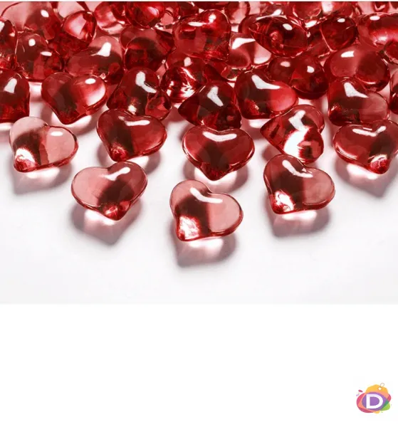 Кристални сърца, червени, 21 мм Danysgame - Код D1026
