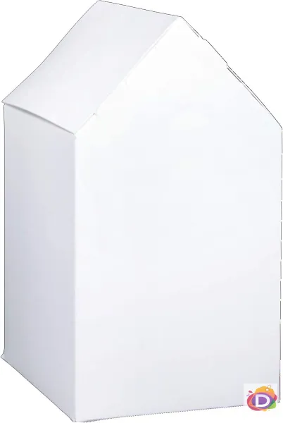 Сгъваема кутия - къщичка,  12 бр, Бяла, 7,5 x 7,5 x 14 cm - Код D1078 1