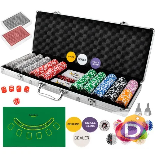Комплект за покер, 500 жетона, Алуминиев куфар Код D1176 1