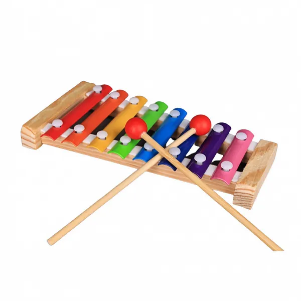 Детски дървен ксилофон с метални пластини Danysgame - Код W4783