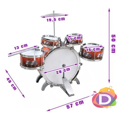 Детски комплект барабани и столче - Код D1414 4