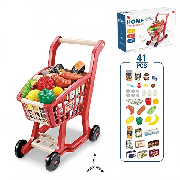 Детски комплект количка за пазаруване и продукти Danysgame - Код W4920