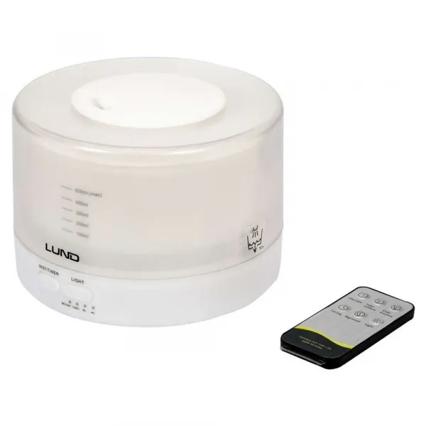 Арома дифузер LUND, WHITE, 12 W, 500 ml, Бял - Код G8701