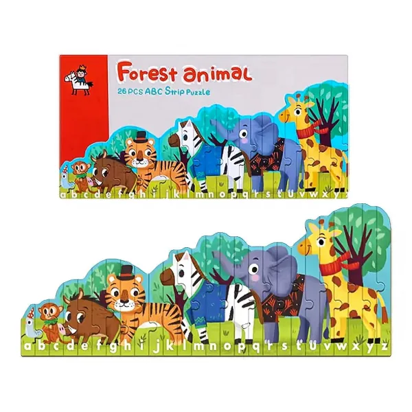 Детски дървен пъзел "Африкански животни" (58см) Danysgame - Код W5091
