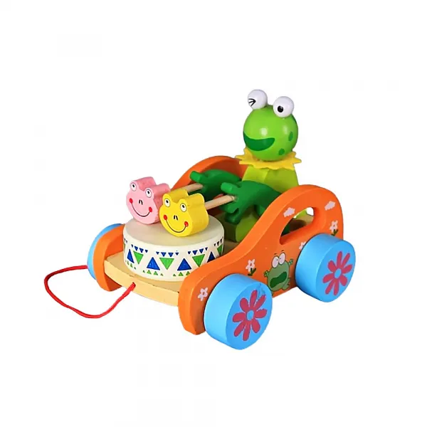 Детска дървена количка с жабка Danysgame - Код W5124