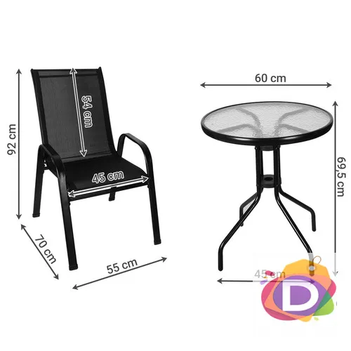 Комплект маса и 2 стола - D1644 4