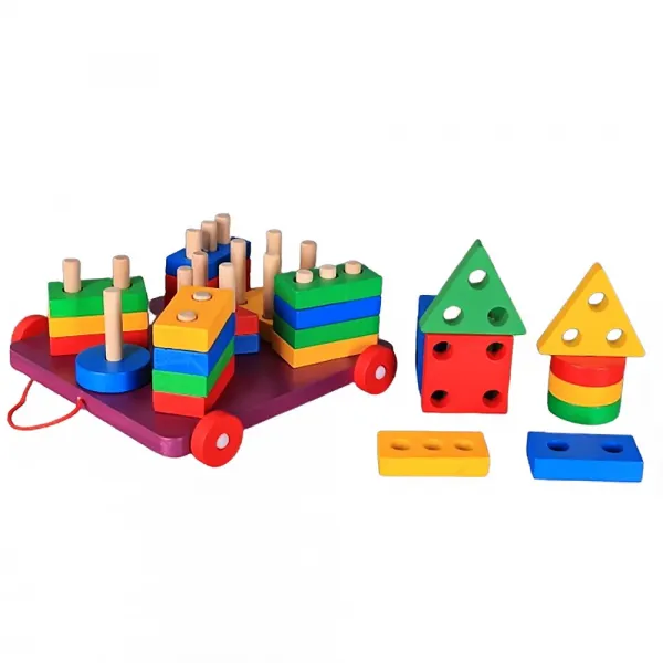 Детски дървен сортер - кола с формички Danysgame - Код W5218