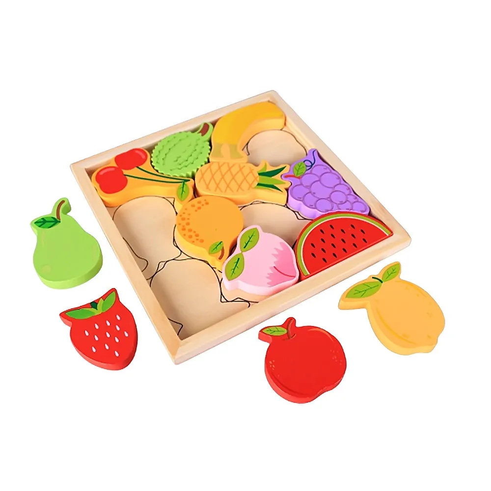 Детски дървен стерео пъзел Плодове Danysgame - Код W5222