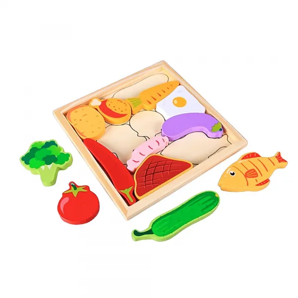 Детски дървен стерео пъзел Зеленчуци Danysgame - Код W5225