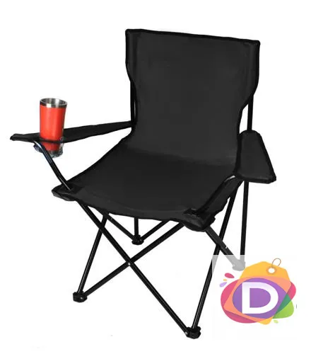 Сгъваем къмпинг стол, черен - Код D1848 1