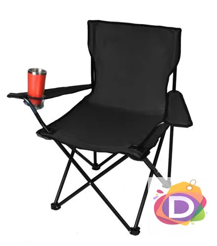 Сгъваем къмпинг стол, черен - Код D1848 1