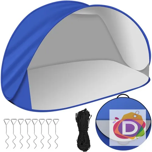 Плажна палатка полуотворена POP UP, UV защита 220x120x100cm - Код D1931 1