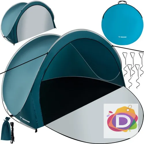 Плажна палатка 200x120x110 cm, POP-UP, UV Защита, С цип - Код D1976 1