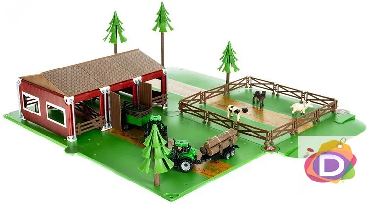Детска ферма с животни + 2 трактора с ремаркета - Код D2075 2