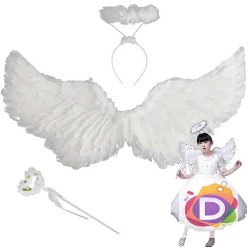 Детски комплект ангел  - крила, диадема, магическа пръчка - Код D2200 1