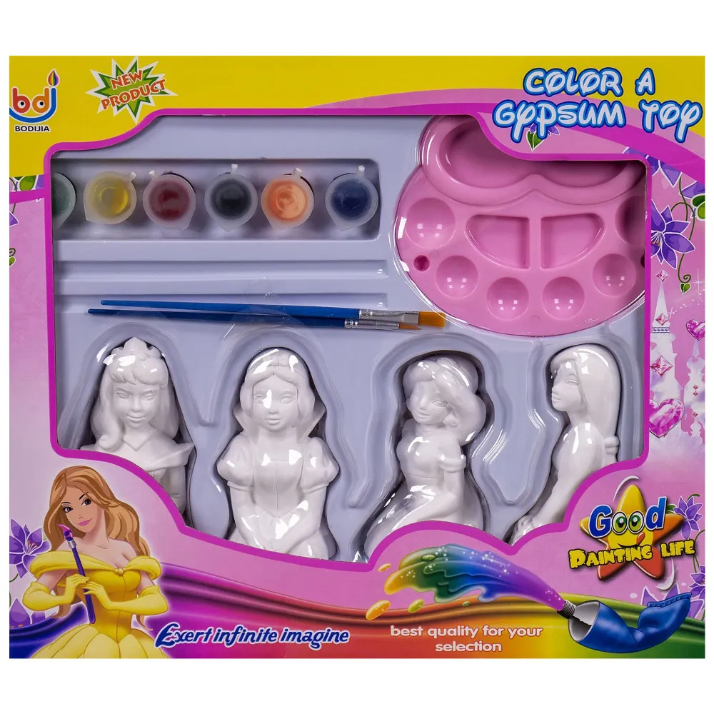 Детски комплект за оцветяване на гипсови принцеси Danysgame - Код W2457