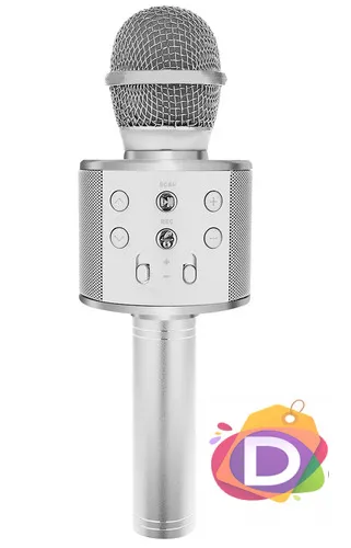 Безжичен микрофон за караоке, Bluetooth, сив - Код D798 1