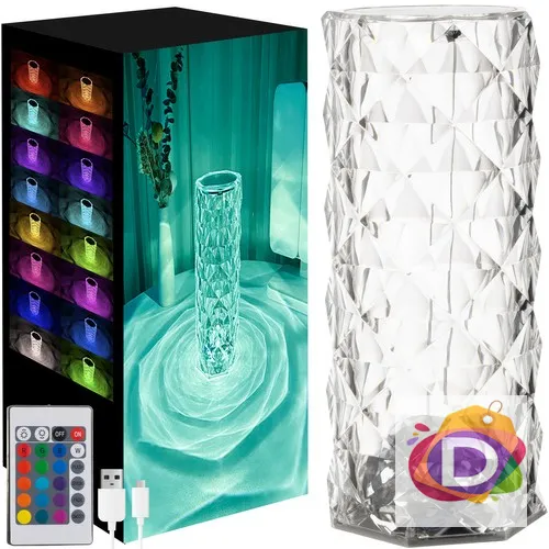 Led Лампа, кристал, 16 цвята  - Код D2359 4
