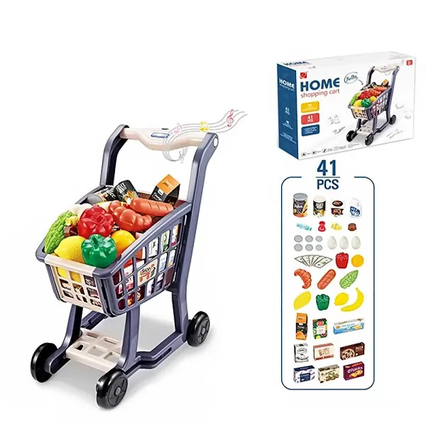 Детска количка за пазаруване със звук, светлина и продукти (41 части) Danysgame - Код W5359