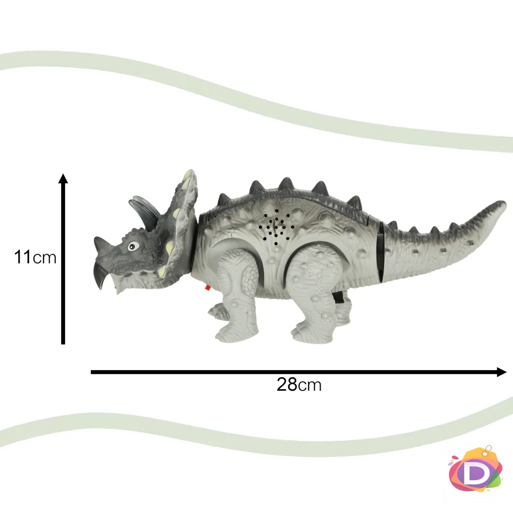 Интерактивен динозавър трицератопс, светлини, звуци  - Код D2426 3