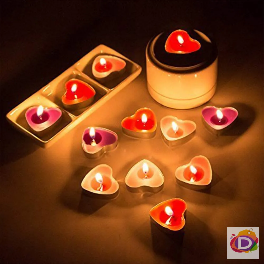 Чаени свещи във формата на сърце 10 бр. 2