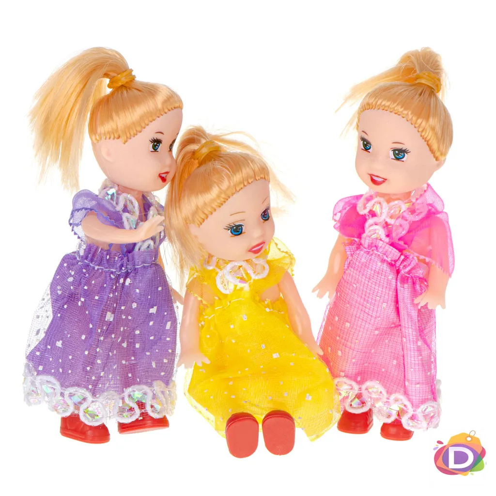 Комплект кукли 3 бр, подходящи за къщи за кукли - Код D2496 2