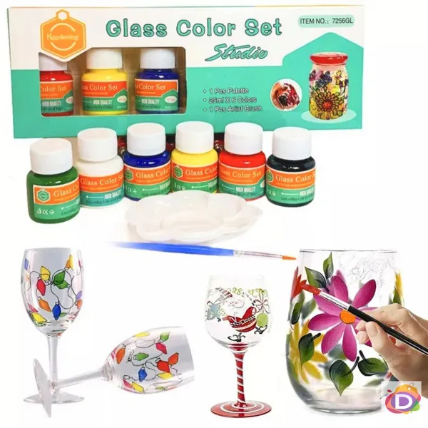 Бои за рисуване върху стъкло, порцелан, керамика, 6 цвята  - Код D2529 1
