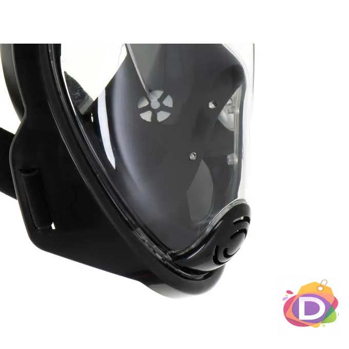 Цялолицева маска за гмуркане с шнорхел, L / XL, черна - Код D2530 4