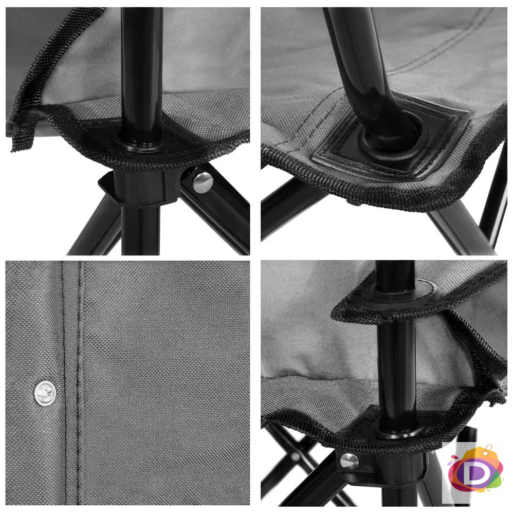 Сгъваем къмпинг стол, сив - Код D2585 4