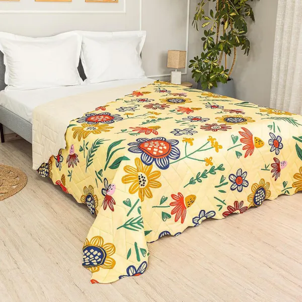 Двулицево шалте Danysgame Изи Аби, За единични легла и дивани, 150х220 см., Капитонирано - Код S16699